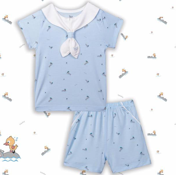 BB033.Blue- Set đồ cổ hải quân tay cộc- Bu