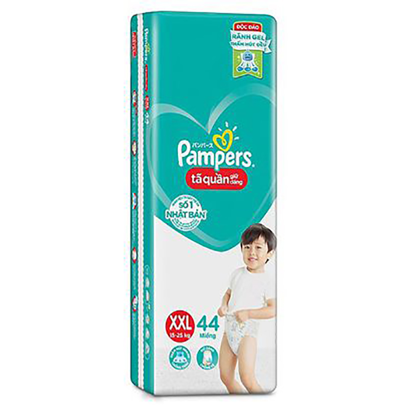 Bỉm - Tã quần Pampers Jumbo size XXL 44 miếng (Bé 15-25kg)