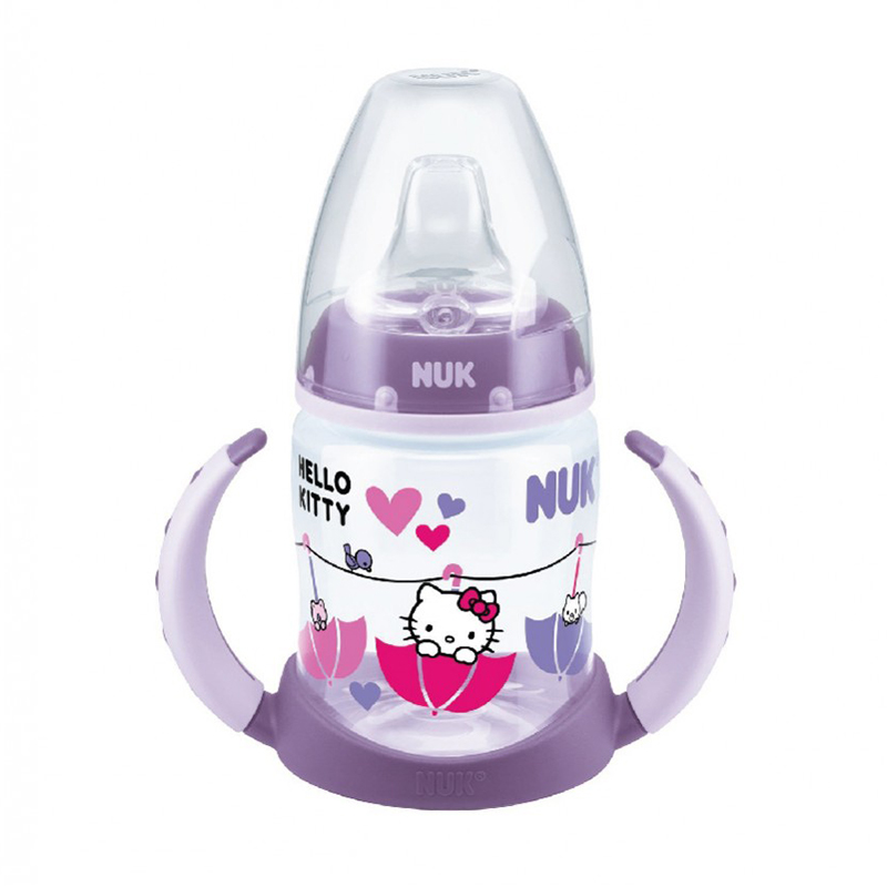 Bình tập uống NUK PP Hello Kitty 150ml màu tím