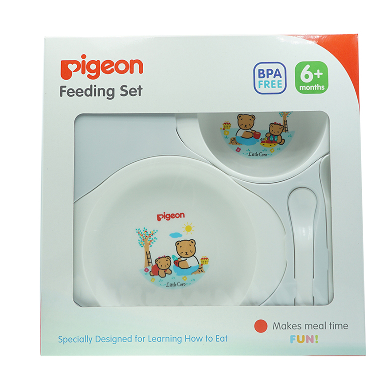 Bộ bát đĩa tập ăn Mini Pigeon