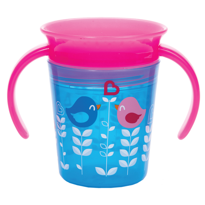 Cốc tập uống deco 360 độ Munchkin 177ml màu xanh lơ - hồng