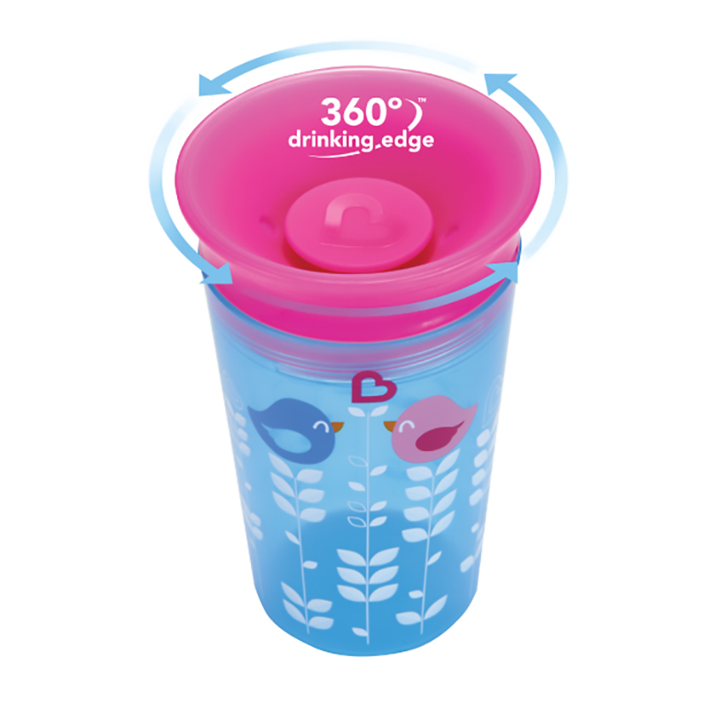 Cốc tập uống deco 360 độ Munchkin 266ml màu hồng