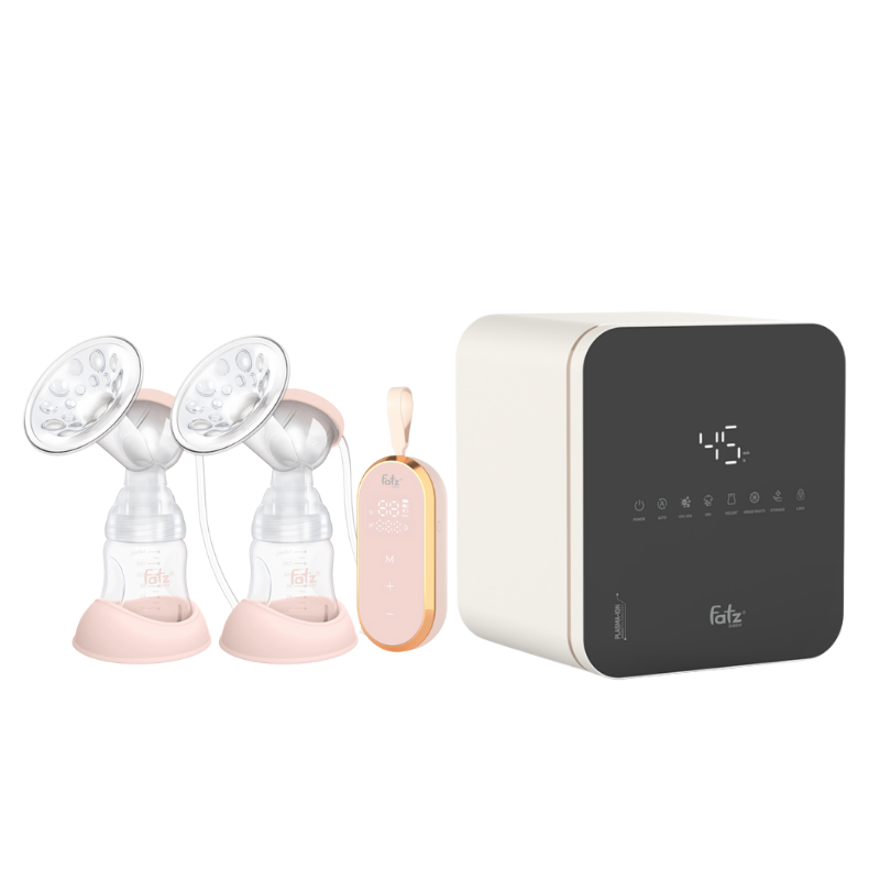 Combo Máy Hút Sữa Điện Đôi Fatzbaby Resonance 5 + Máy Tiệt Trùng Sấy Khô Khử Mùi UVC-LED Công Nghệ Nano Plasma Ion Fatzbaby PLASMAX 4