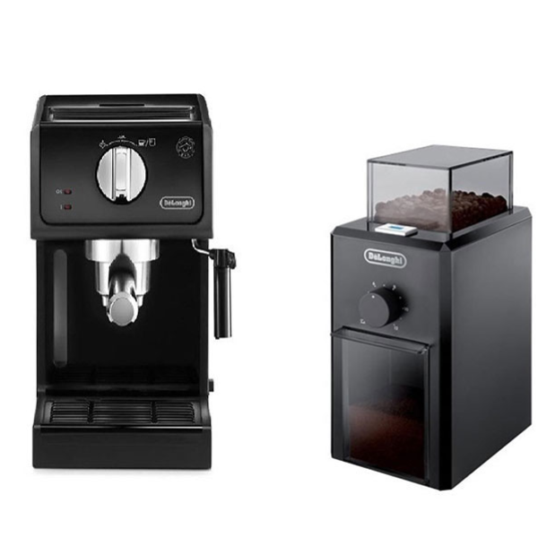 Combo Máy Pha Cà Phê Delonghi ECP31.21 Và Máy Xay Cà Phê Delonghi KG79