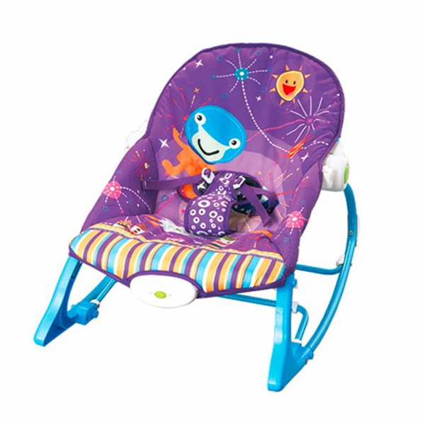 Ghế rung có nhạc và thanh đồ chơi vận động Konig Kids KK63562 - Màu tím