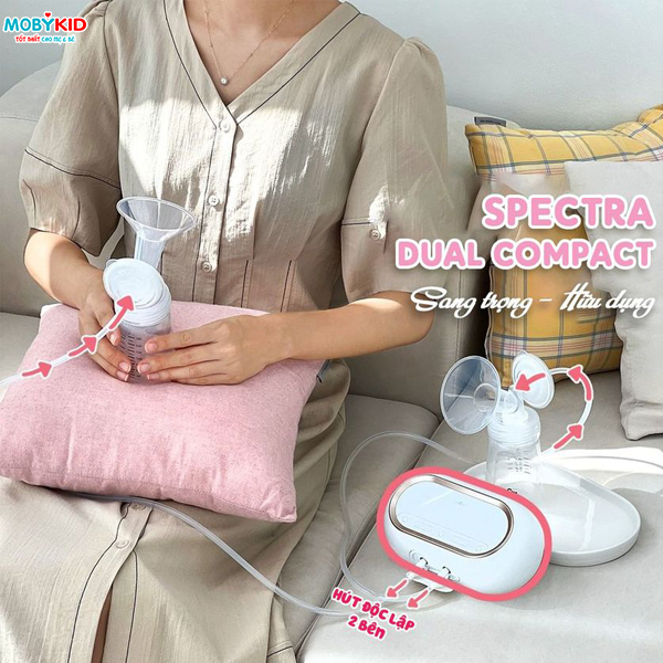 Hướng dẫn cách dùng máy hút sữa Spectra Dual Compact cho các mẹ lần đầu sử dụng