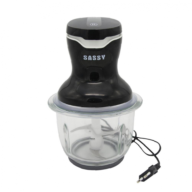 Máy xay thịt 4 lưỡi dao - Máy xay đa năng SASSY HR-618BL (Đen)