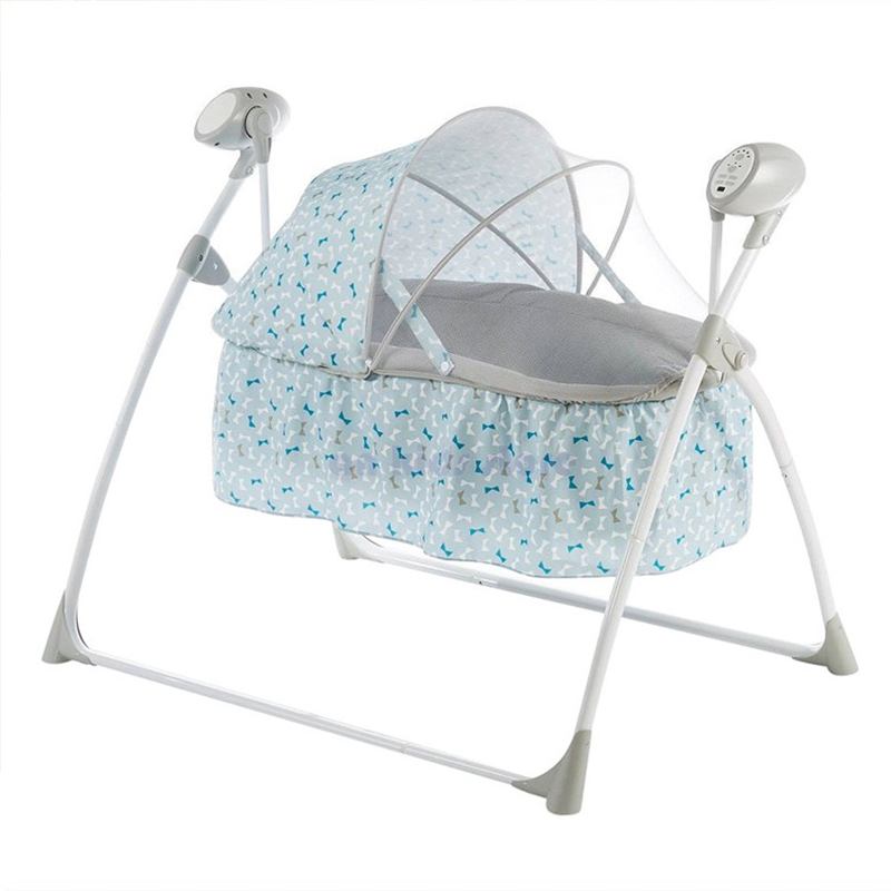 Nôi tự động cao cấp Mastela SG237 điều khiển từ xa, có nhạc - Màu xanh