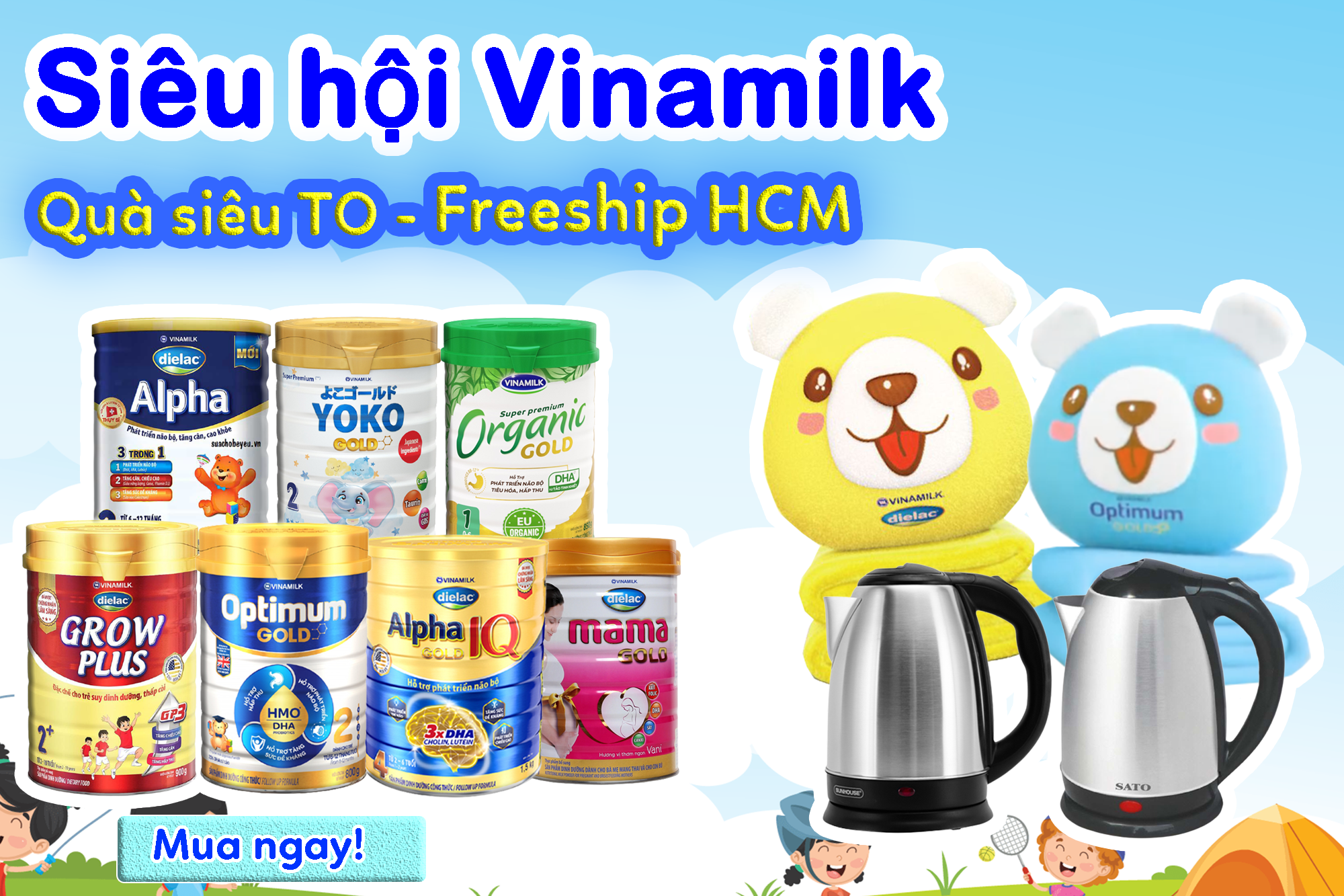 SIÊU HỘI VINAMILK - QUÀ SIÊU TO KHÔNG LO PHÍ SHIP
