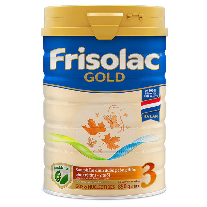 Sữa bột Frisolac Gold 3 850g (1-2 Tuổi)