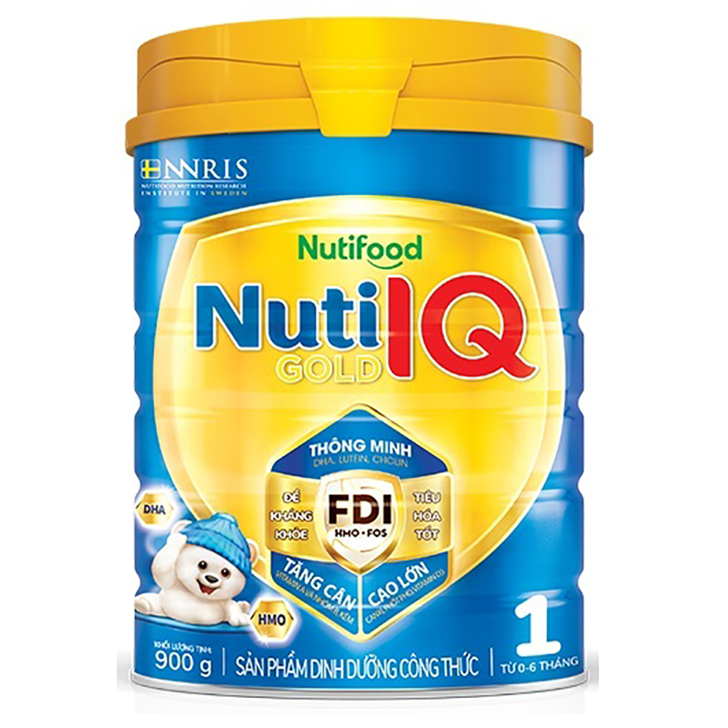 Sữa bột Nuti IQ Gold 1 lon 900g (0 - 6 tháng)