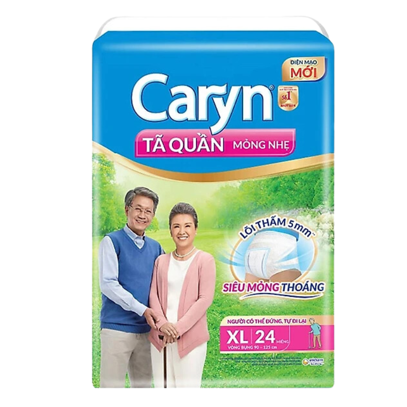 Tã Quần Mỏng Nhẹ Caryn Size XL 24 Miếng