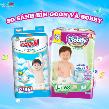 So sánh bỉm GooN và tã bỉm Bobby cho bé, nên mua loại nào?
