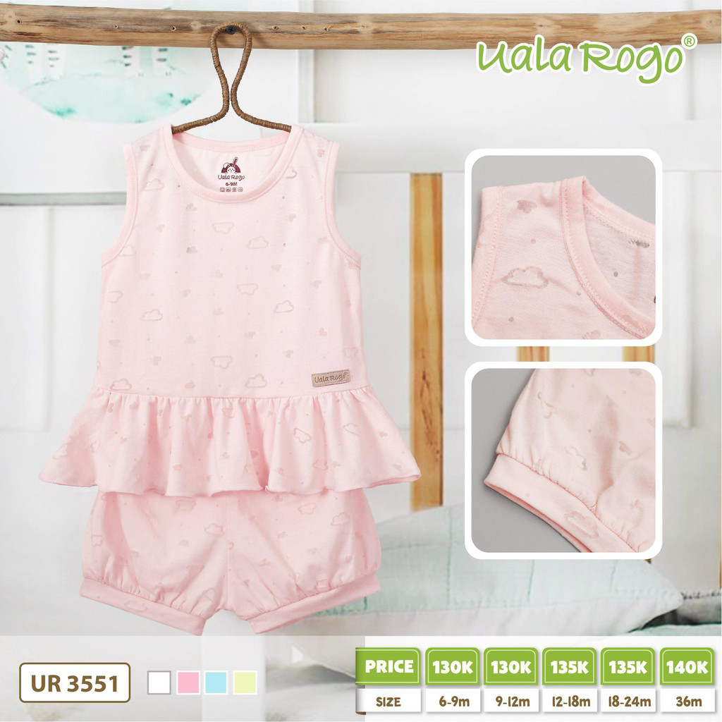 UR3551.3 - Set sát nách cho bé gái - Màu hồng