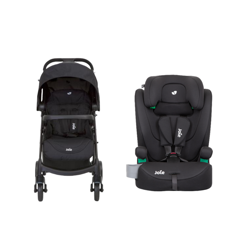 Xe Đẩy Trẻ Em Joie Muze LX W/ FM Coal + Ghế Ngồi Ô Tô Trẻ Em Joie Elevate R129 Shale