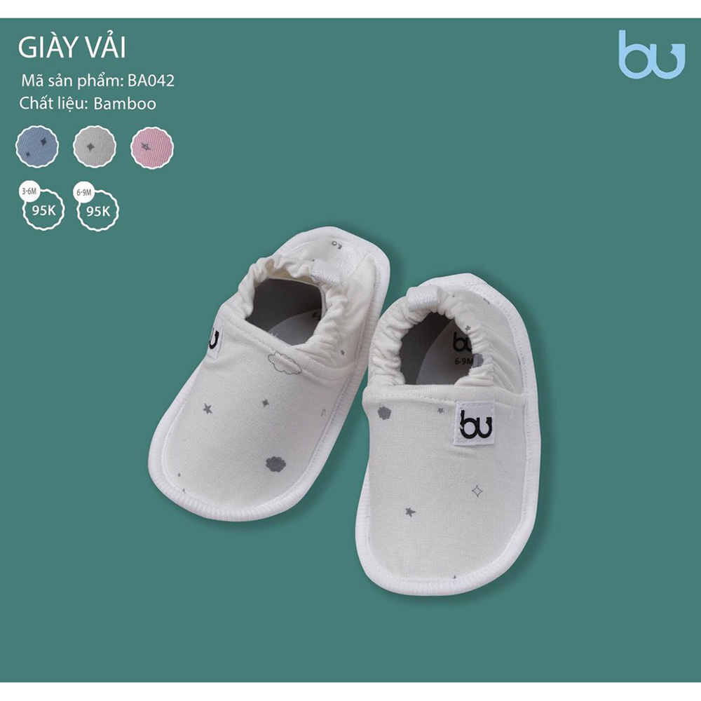 BA042.3 - Giày vải Bamboo Bu màu xám