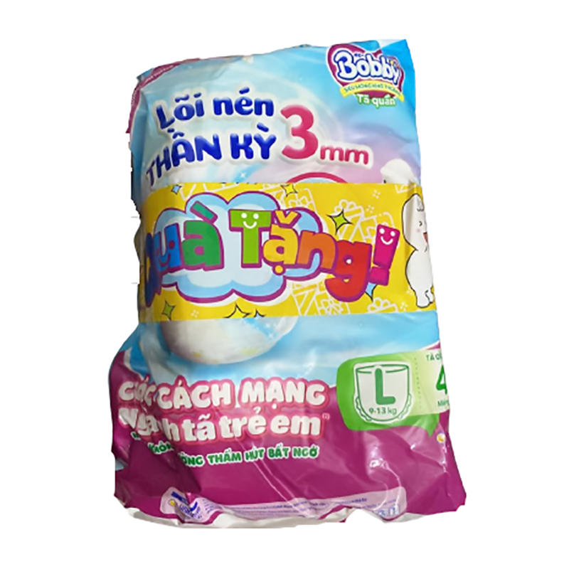 Bỉm - Tã quần Bobby Size L - 4 miếng (9-13kg)
