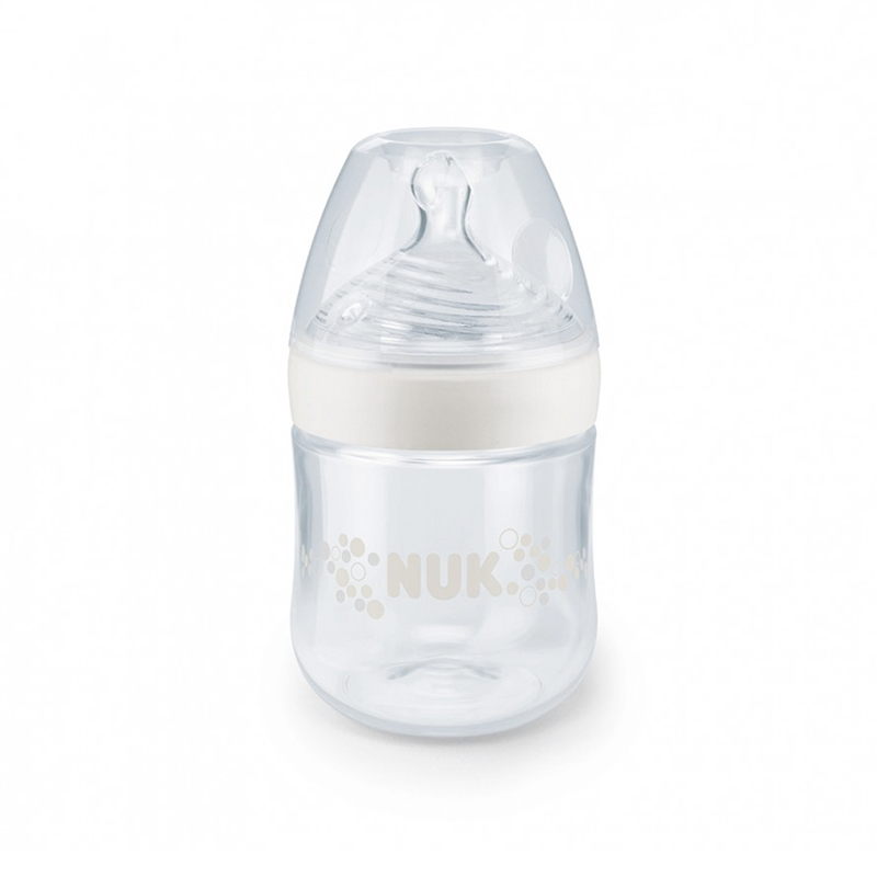 Bình sữa NUK Nature Sense nhưa PP 150ml núm ti S1 - M - Màu kem