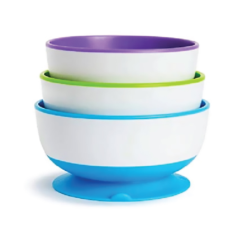 Bộ 3 bát ăn chống đổ Munchkin