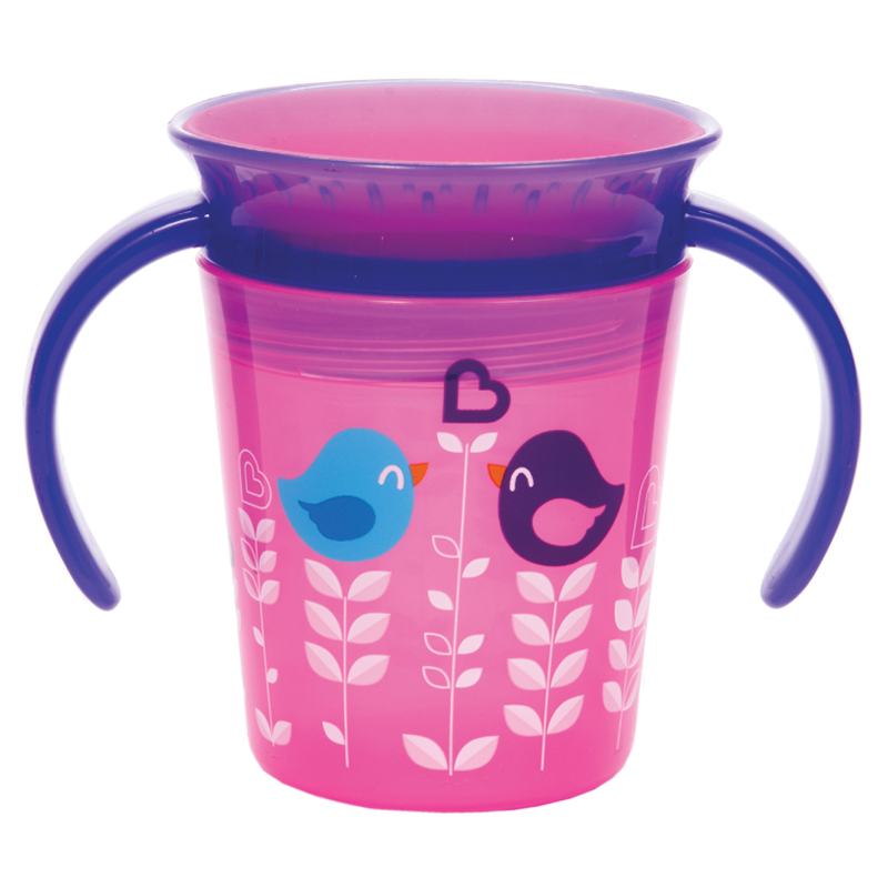 Cốc tập uống deco 360 độ Munchkin 177ml màu hồng - xanh dương