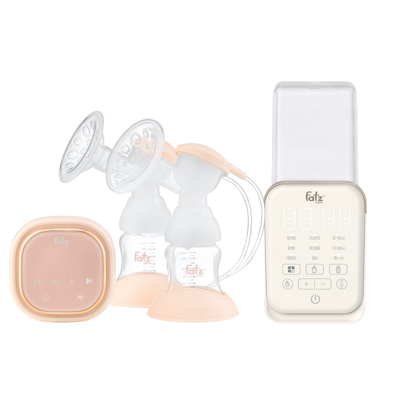 Combo Máy Hút Sữa Điện Đôi Fatzbaby Resonance 3 + Máy Hâm Sữa Và Tiệt Trùng Fatzbaby Mono 14