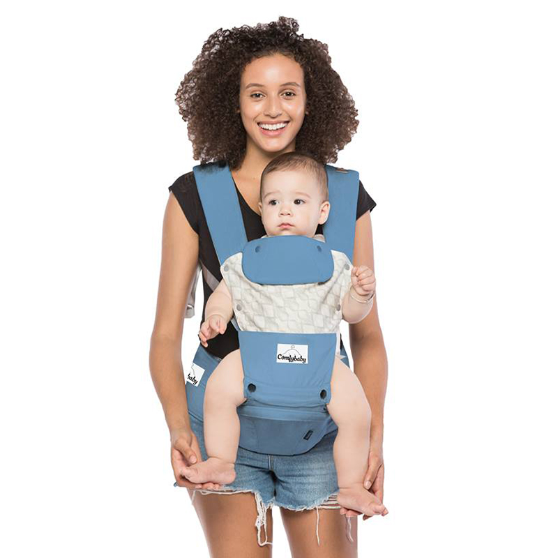Địu ngồi cao cấp siêu mềm 4 tư thế Comfybaby HC003 - Màu Xanh