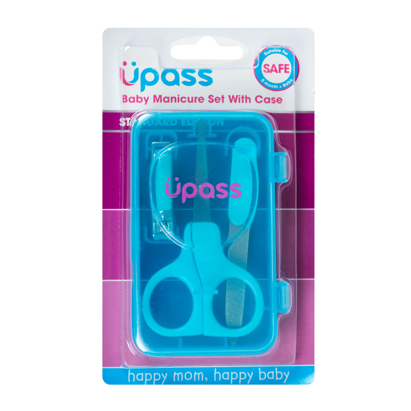 Hộp dụng cụ chăm sóc móng tay cho bé Upass (Made in Thailand) UP4007N màu xanh