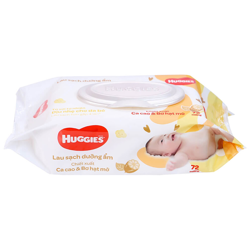 Khăn giấy ướt Huggies có mùi 72 miếng