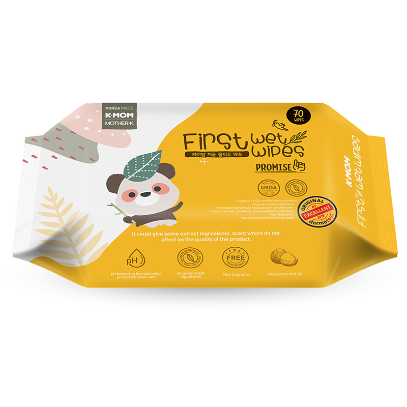 Khăn ướt cao cấp K-Mom Hàn Quốc (70C - màu cam)