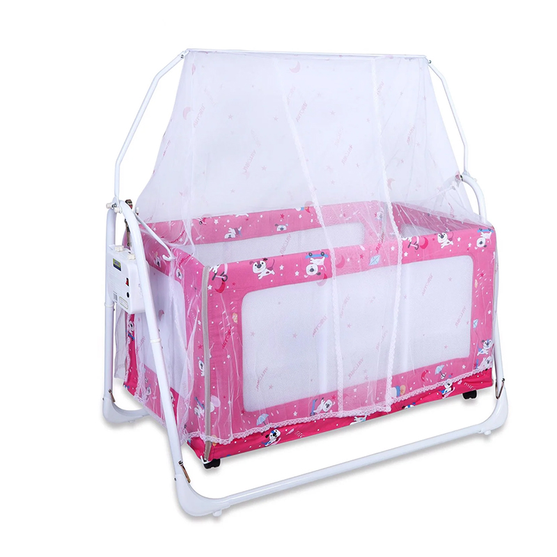Nôi điện Autoru 2 tầng đa năng Eco 4S - Hồng đậm