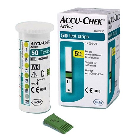 Que Thử Đường Huyết Accu-Chek Active (50 Que)