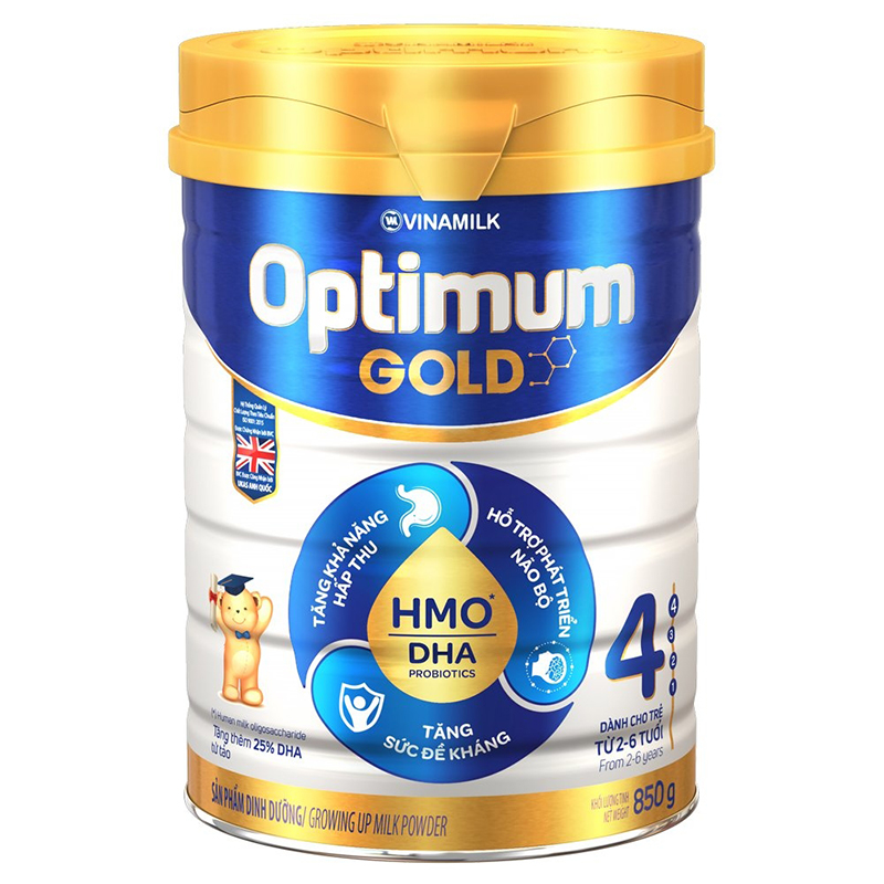 Sữa bột Vinamilk Optimum Gold 4 850g (2-6 tuổi)