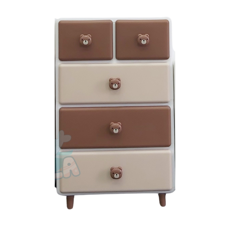 Tủ Ngăn Kéo Gấu Thỏ 4 Tầng Holla HL-09208 - Màu Nâu