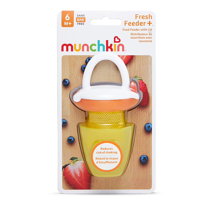 Túi ăn chống hóc có nắp Munchkin màu vàng