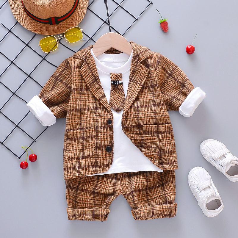 V520 - Set Đồ Vest Thanh Lịch Cho Bé Trai - Màu Cam