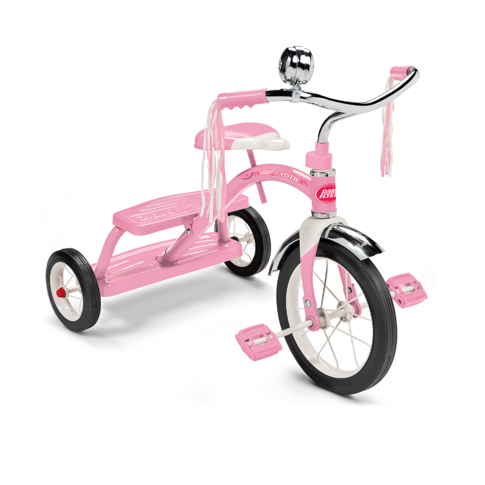 Xe đạp ba bánh trẻ em Radio Flyer Classic Pink Dual Deck Tricycle