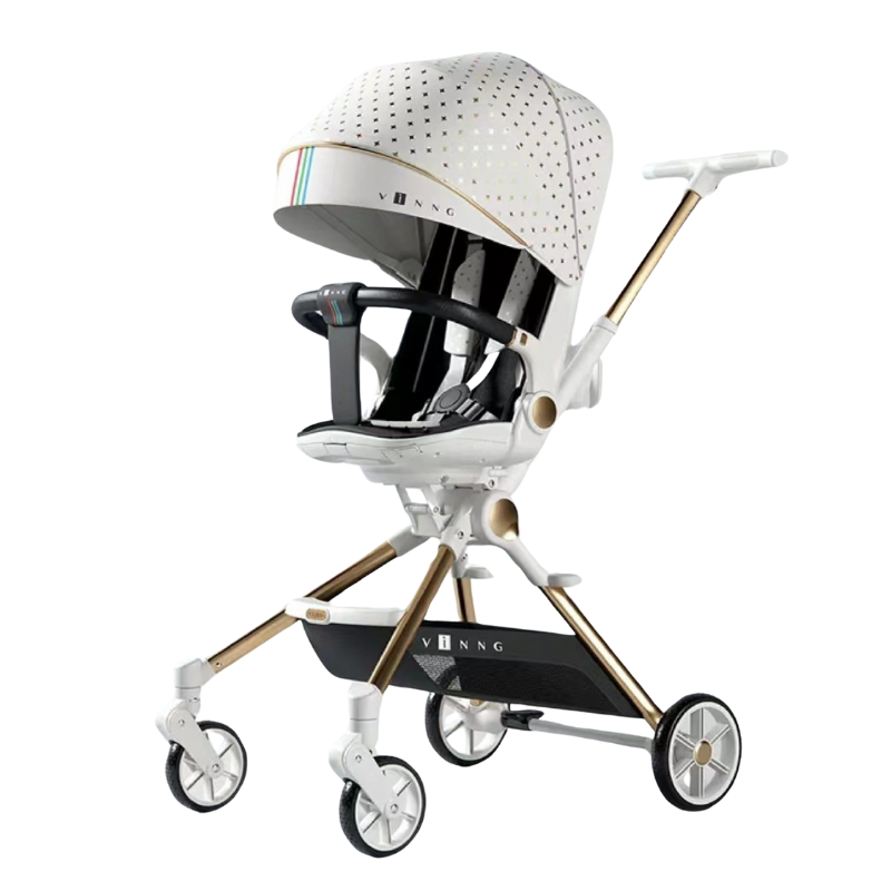 Xe Đẩy Đảo Chiều Gấp Gọn Vinng Q7 - Máu Trắng