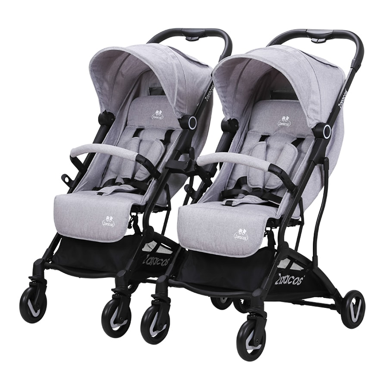Xe đẩy đôi lắp ghép cho bé – Zaracos NORIO 9026 – GRAY + GRAY