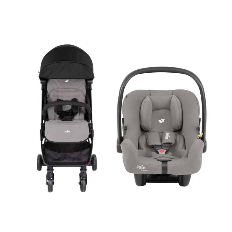 Xe đẩy trẻ em Joie Pact W/ RC&ADPT&TB Ember + Ghế Ngồi Ô Tô Trẻ Em Joie i-Snug 2 Pebble