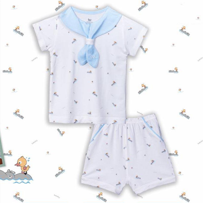 BB033.white- Set đồ cổ hải quân tay cộc- Bu