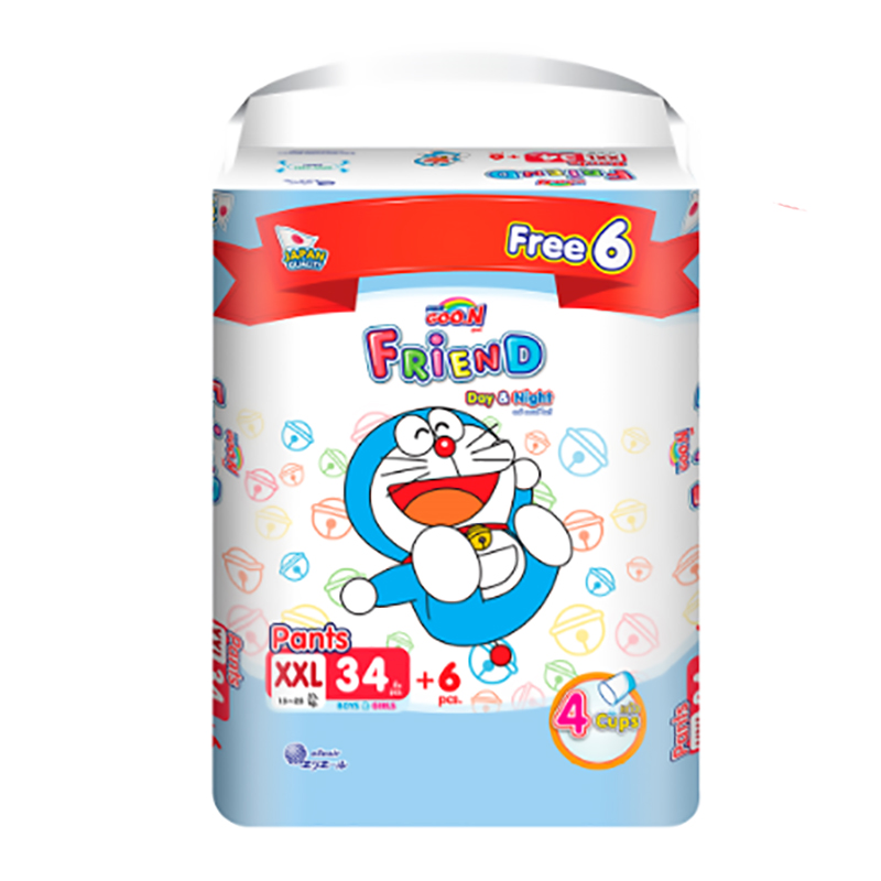 Bỉm - Tã quần GOO.N Friend Pants size XXL 34 miếng tặng 6 miếng (15 - 25kg)