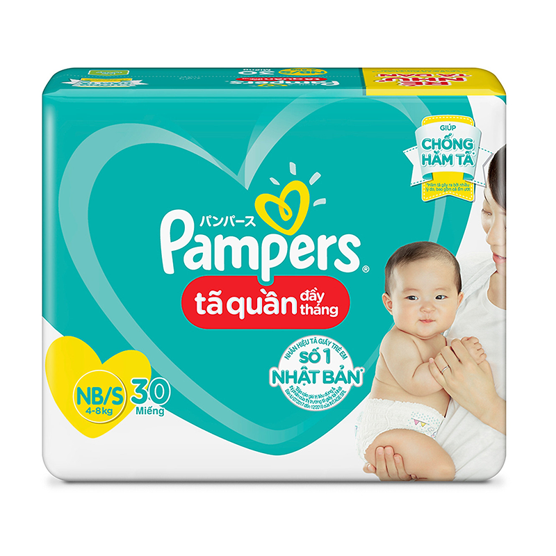 Bỉm - Tã quần Pampers Econ size S 30 miếng (Bé 4-8kg)