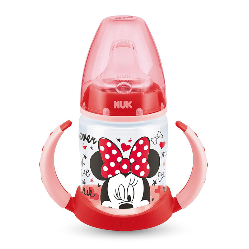 Bình tập uống NUK PP Mickey 150ml màu đỏ