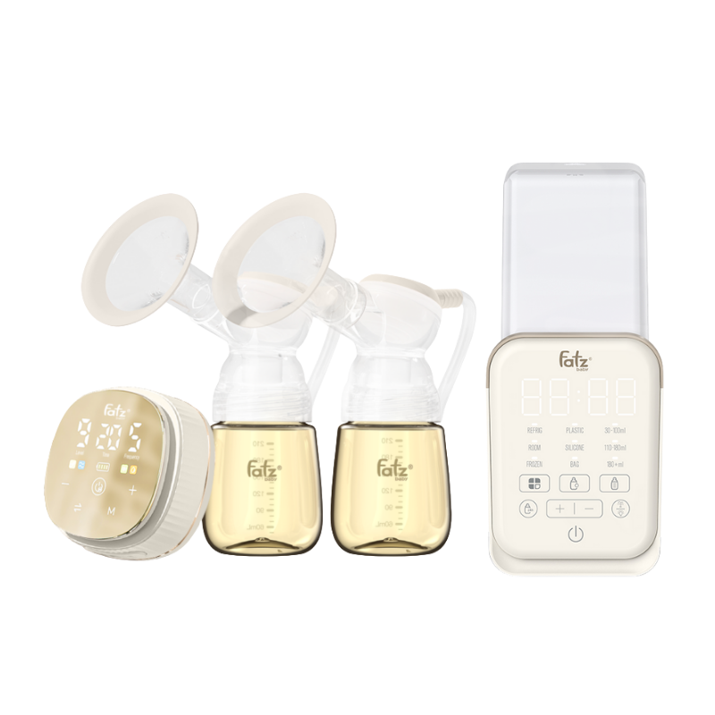 Combo Máy Hút Sữa Điện Đôi Fatzbaby Resonance 12 Plus + Máy Hâm Sữa Và Tiệt Trùng Fatzbaby Mono 14