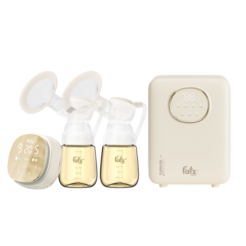 Combo Máy Hút Sữa Điện Đôi Fatzbaby Resonance 12 Plus + Máy Tiệt Trùng Sấy Khô Khử Mùi UVC-LED Công Nghệ Nano Plasma Ion Fatzbaby PLASMAX 11