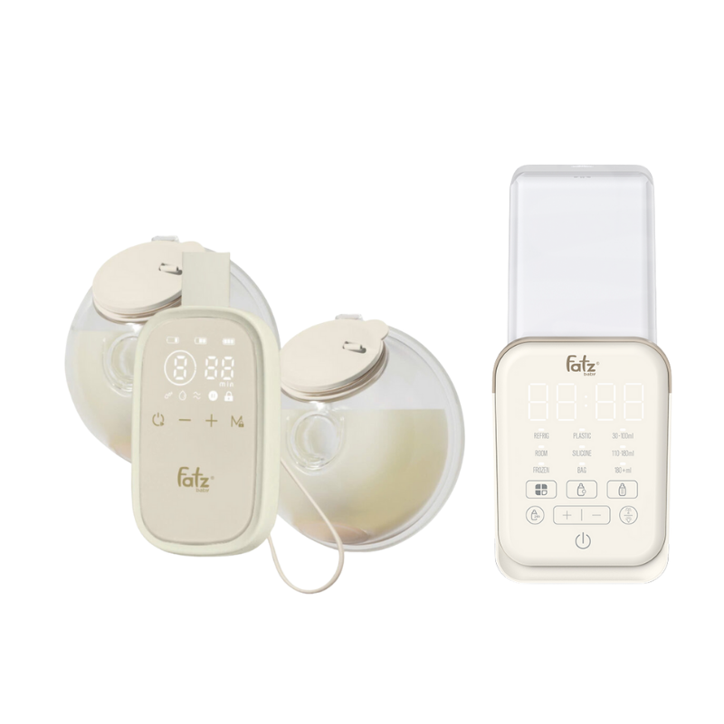 Combo Máy Hút Sữa Điện Đôi Rảnh Tay Fatzbaby TwinFree 5 + Máy Hâm Sữa Và Tiệt Trùng Fatzbaby Mono 14