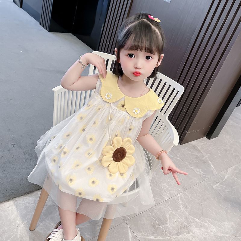 DV524 - Đầm Babydoll Tiểu Thư Cho Bé Hoạ Tiết Hoa