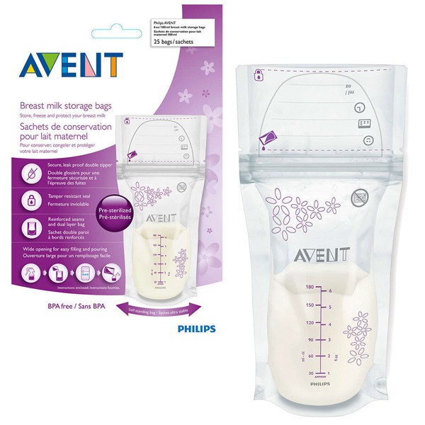 Hộp 25 Túi Trữ Sữa Philips Avent SCF603/25 (180ml)