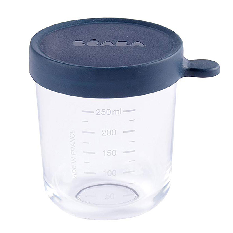 Hũ Thủy Tinh Pháp Chịu Nhiệt Béaba 250ml Xanh Blue