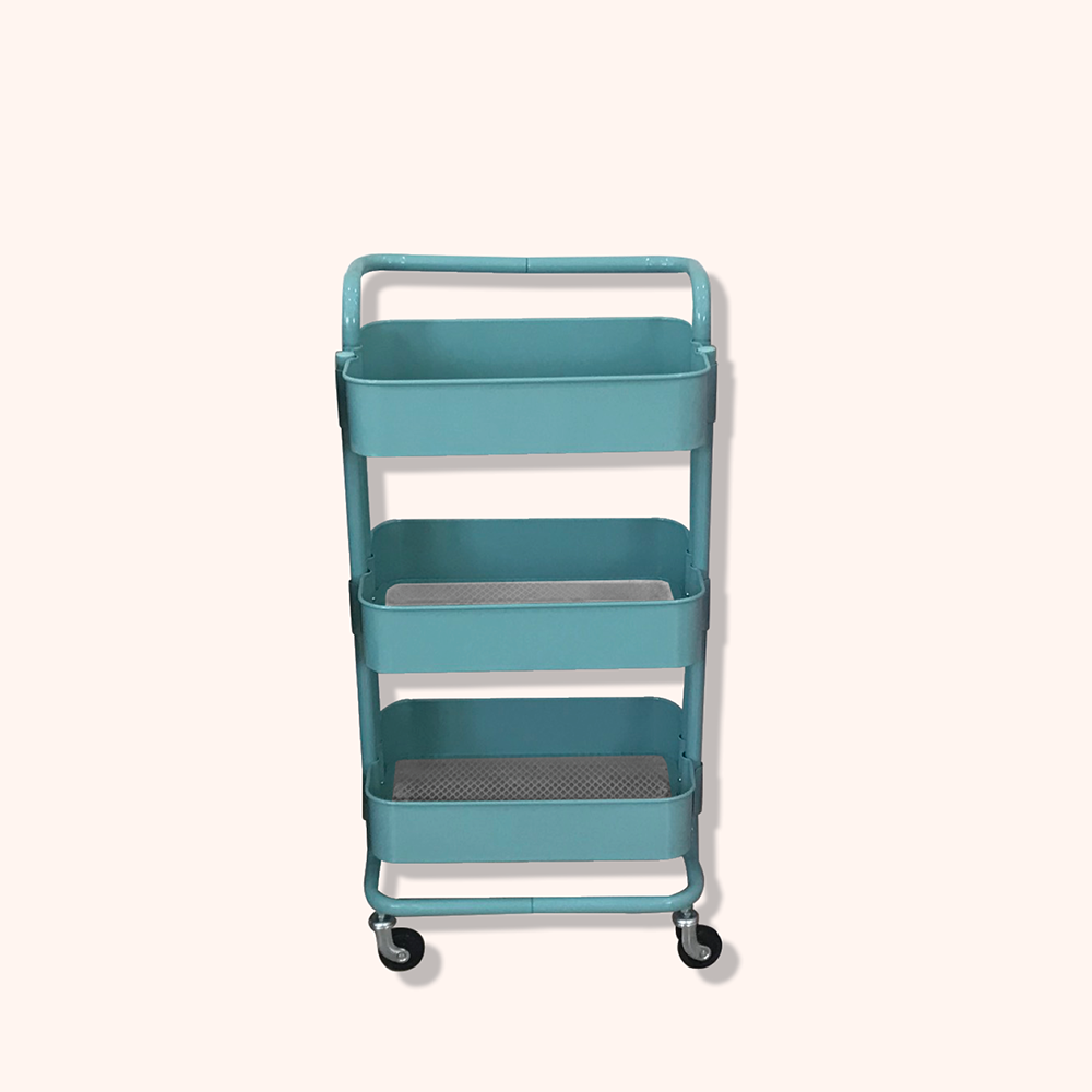 Kệ để đồ 3 tầng Trolly màu xanh